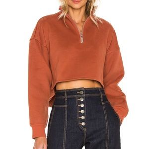 LPA Teagan crop quarter zip sweatshirt